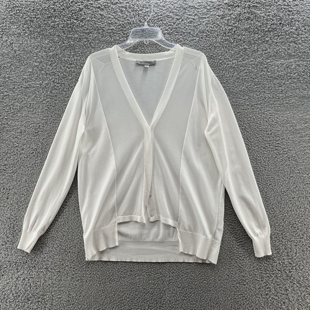 Max Mara Sportmax Sweater Women Large Sheer Lightweight Button Up Layer Cardigan